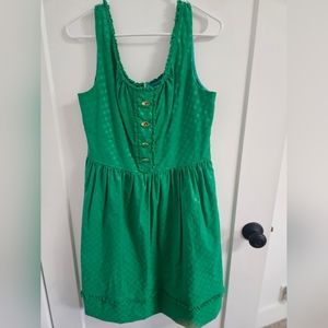 Maggy London Green Dress W/Pockets